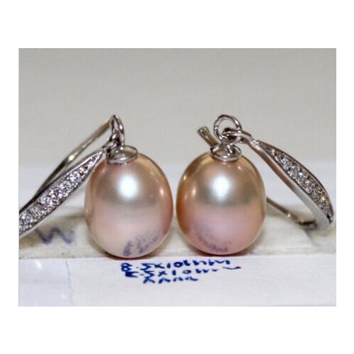 Free shipping>>>>noble jewelry natural 10X12MM Australian AAA++ south seas purple pearl earring