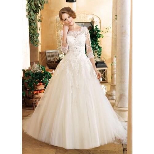 Free shipping 2015 new designer woman dress designer beading sexy long sleeve custom white lace plus size simple wedding dresses