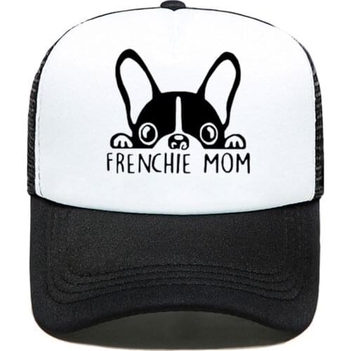 2020 Fashion French Bulldog Mom Print Baseball Cap Trucker Hat For Women Men Unisex Mesh Adjustable Size Parent-child Hats