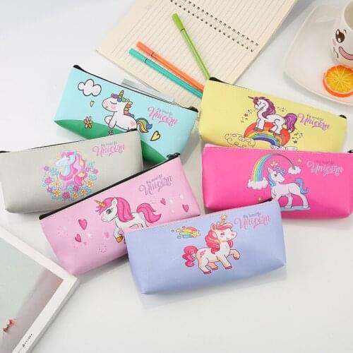 Cute Pink Panther Pencil Bag Pen Case for Girls Pouch Bag Make Up Case PU Stationery Pouch with Zipper School Supplies