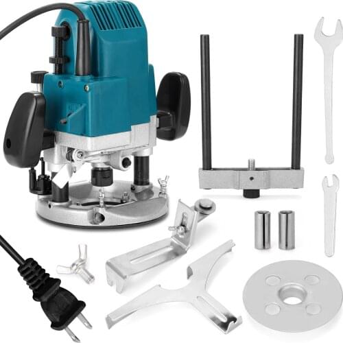 Woodworking Electric Plunge Wood Router Trimmer Wood Milling Cutters Engraving Slotting Trimming Carving Machine Woodwork Tool