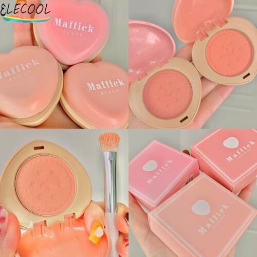 ELECOOL Professional Blush Peach Pallete 3 Colors Face Mineral Pigment Cheek Blusher Powder Makeup Contour Shadow Pink Blusher