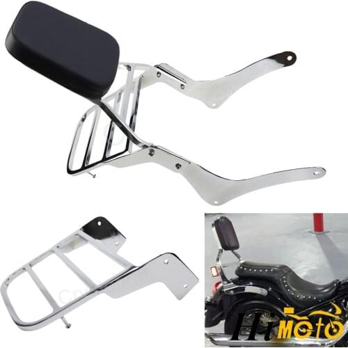 For Kawasaki Vulcan VN 900 VN900 2006-2018 2017 2016 2015 2014 2013 2012 2011 Chrome Passenger Backrest Sissy Bar w/Luggage Rack