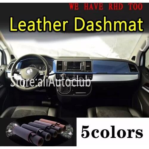 For Volkswagen VW Multivan T6 T5 Transporter 2016 2017 2018 2019 2020 Leather Dashmat Dashboard Cover Pad Dash Carpet Car