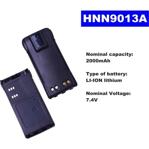 7.4V 2000mAh LI-ION Radio Battery HNN9013A For Motorola Walkie Talkie GP320/340/328/360/380 PTX760/960 PRO-5150 Two Way Radio