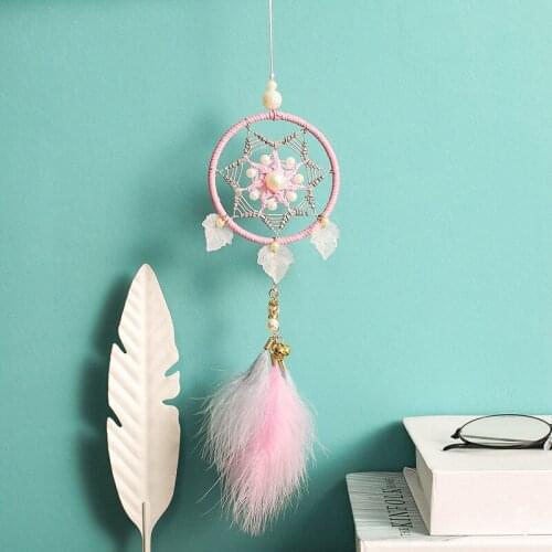 Little Pendant Macrame Home Decorations Wall Hanging Ornaments Handmade Pink Girl Hearts Gift Living Room Bedroom Decor