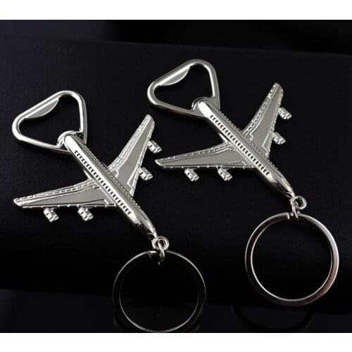 Airplane Opener Aircraft Keychain Beer Openers Plane Shape Beer Opener Keyring Birthday Wedding Party Gift LX8655