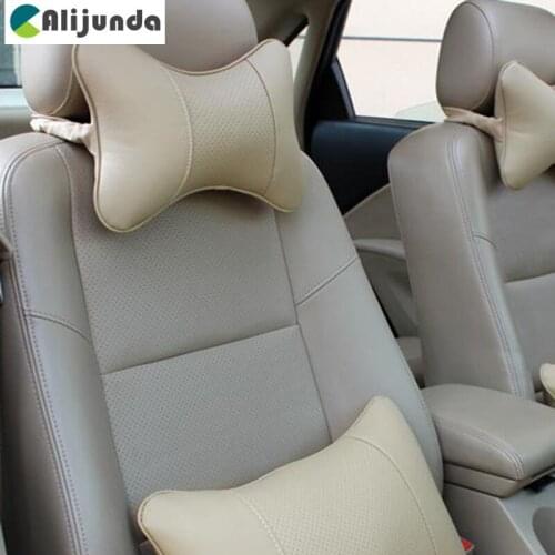 1 PCS artificial leather car seat pillow protection your neck for Audi A-series C-series S-series SQ-series RS-series Q3 Q5 SQ5