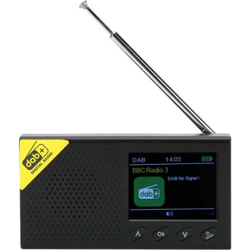 Portable Bluetooth Digital Radio DAB/DAB+ and FM Receiver 2.4 inch LCD Display Screen Rechargeable Lightweight Home Radio