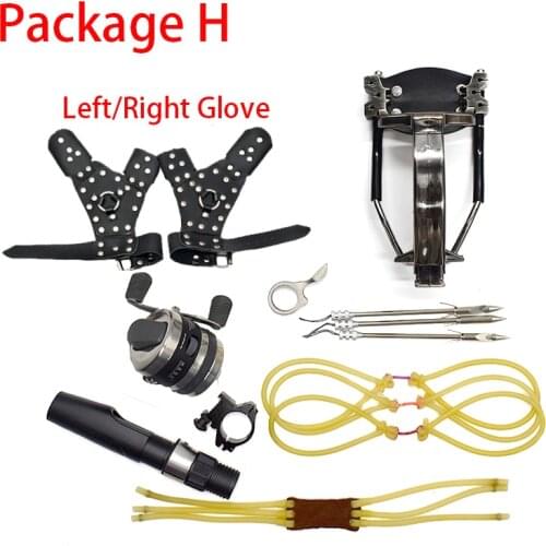 Professional Fishing Slingshot set Hunting Bow And Arrow Slingshot Shooting Tool Rubber Band Fishing Reel Fishing Darts