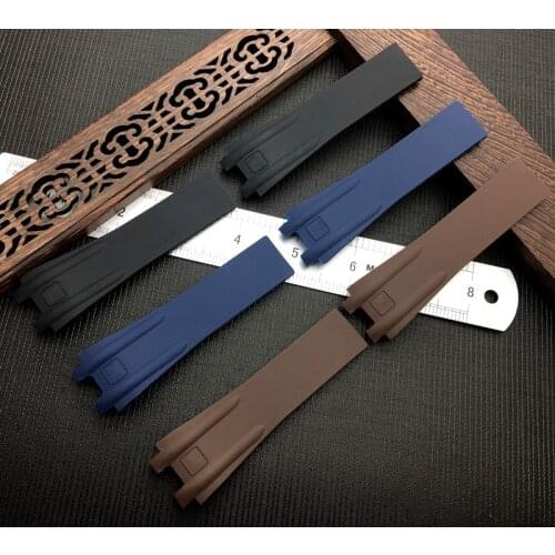 Luxury Brand 26*20mm soft Silicone Rubber Watchband Special for Ulysse Nardin strap for Executive 243 for Man Watch band tools