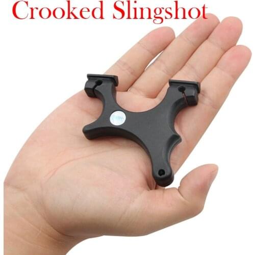 Pocket Shooter Slingshot High-Precision Tie-Free Small Crooked Handle Catapult Throat Lock Shooting Bow Outdoor Crossbow