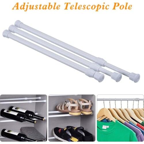 Telescoping Shower Curtain Rods Multifunctional Adjustable Rail Pole Tension High Carbon Steel Extendable Bathroom Shower Voile