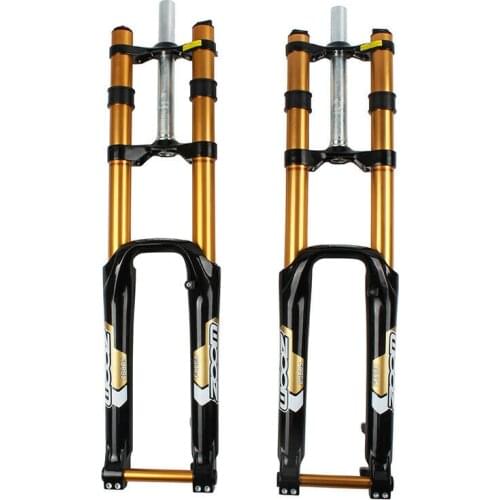 680DH MTB Bicycle Suspension Fork 170mm Aluminum Bicycle Forks Travel 20mm Axle 26" Downhill Mountain Bike Forks Magnesium Leg