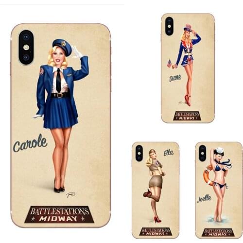 Vintage Pin Up Girl Poster TPU Phone Case Cover For LG G7 ThinQ G5 G6 K50 K40 K8 Q7 Q60 V40 V30 V20 V10 2018 Power 2 3Q Stylus