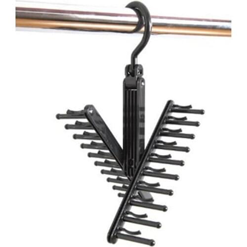 High Quality 360 Degree Non-slip Holder Hanger Rotating 20 Tie Rack Closet Organizer Neck Ties Necktie Belt Scarves Hot Sale