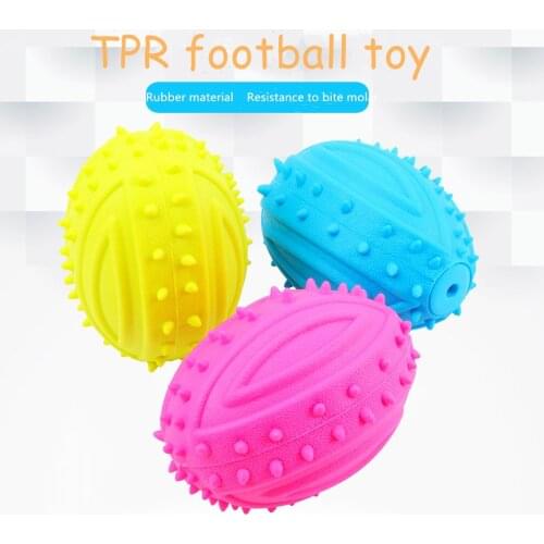 High Quality Pet Dog Training Ball Rugby Chew Treat Food Dispensing Holder Pet Dog Puppy Cat Cleaning Playing Training Toy