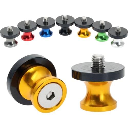 Yetaha 2Pcs 8mm Motorcycle CNC Swing Arm Sliders Spools Stand M8 Bobbins For Suzuki Honda Ducati BMW KAWASAKI ZX10R ZX6R