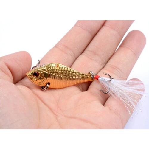 1pcs VIB Spoon Fishing Lures 14.5g 5cm Wobbler Metal Spinner Baits Vibration Hard Bait with Fish Hook Carp Fishing Accessories