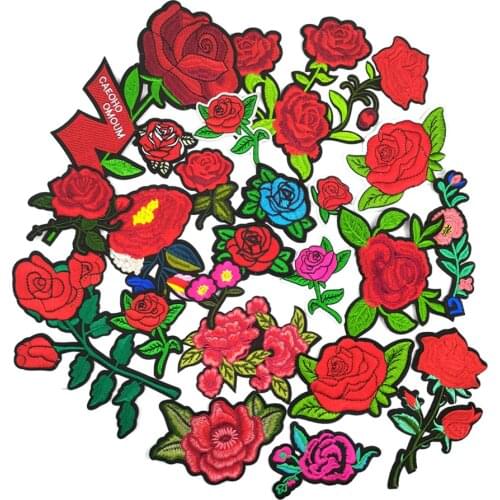 30Pcs Mixed Random Patch Badges For Clothing Iron On Embroidered Patch Applique Sew on Patch Sewing Accessories For Clothes