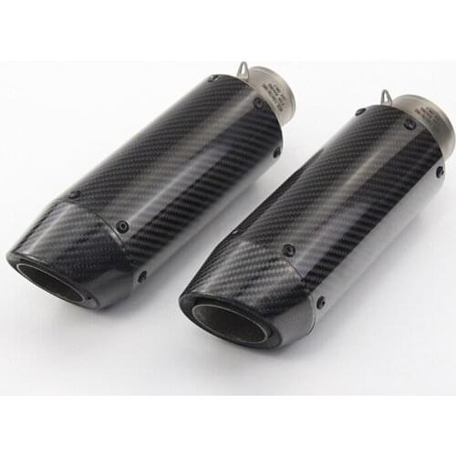 51/60mm Universal Motorcycle Exhaust Vent Pipe Without Silencer Titanium Alloy 275mm Exhaust System Modified For ATV Street Bike