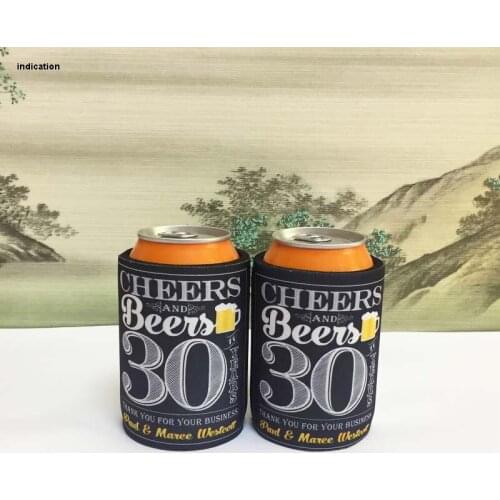 60/lot Neoprene Can Cooler For Picnic Food Stubby Holder Beer Can As Christmas Or Thanksgiving Day Gift For Food Store