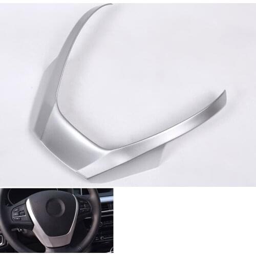 ABS Matte Steering Wheel Part Cover Trim Strip Decoration Accessories ABS Fits For BMW 2014 2015 X5 Car Styling Auto Accessories