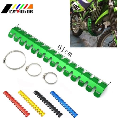 Aluminum Exhaust Pipe Protection Heat Shield Cover For YAMAHA HONGDA SUZUKI KTM Dirt Pit Bike