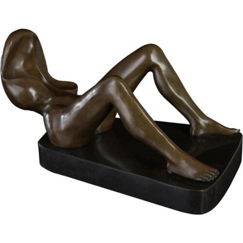 Abstract Nude Bronze Statue Modern Naked Body Art Collectible Figurine Decoration Gifts