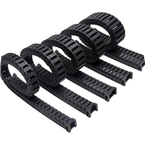 Transmission Chains 25 x 57mm Internal Size L1000mm Length Mute Plastic Reinforced Nylon Towline Cable Drag Chain