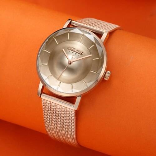 New Womens Watch Japan TMI Quartz Simple Lady Hours Fine Fashion Clock Stainless Steel Bracelet Girls Birthday Gift Julius Box