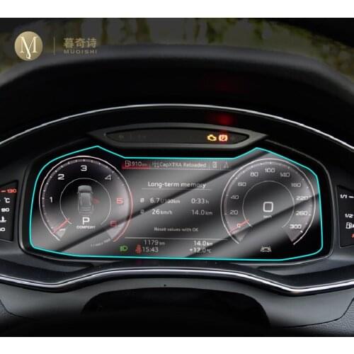 For Audi A6 S6 RS6 2019 2020 Automotive interior Instrument panel membrane LCD screen Tempered glass protective film Anti-scratc