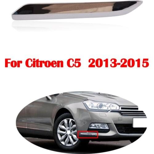For Citroen C5 2013 2014 2015 Chrome Front Rear Bumper Garnish Strip Anti-scratch Decoration Strip Trim Cover