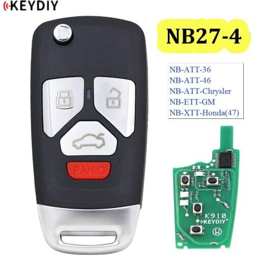 KEYDIY 4 Button Multi-functional Remote Control NB27-4 NB Series Universal for KD900 URG200 KD-X2 All Functions In One