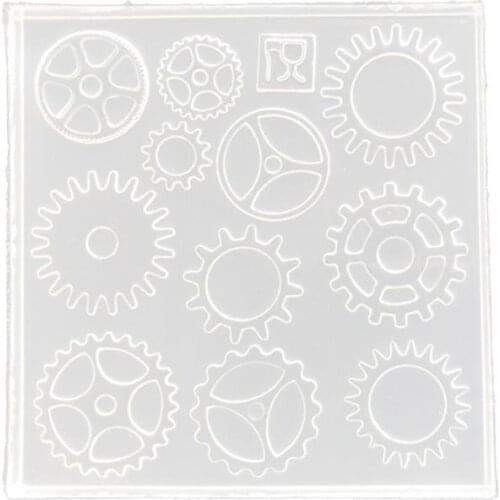 Retro DIY Gear Wheel Pendant Silicone Mold UV Resin Mold Jewelry Tools Art Craft