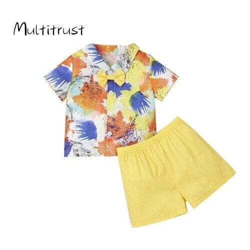 Boys clothing sets summer kids fashion newborn tie dye shirts+shorts 2pcs beach suits for baby boys children holiday clothes