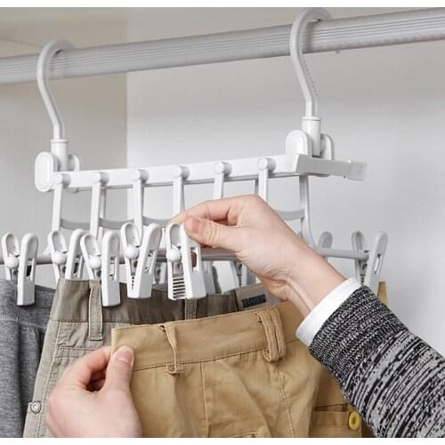 Creative Multi-Layer Folding Hanger Multi-Purpose Trousers Save Space Wardrobe Storage Multifunctional Slacks Hanger