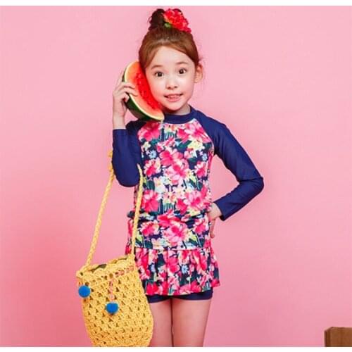 Swimsuit Kids New Summer Bathing Girls Sunscreen Mermaid Swimming Kids Bikini Sunscreen Quick drying Girl Princess Swimwear Girl