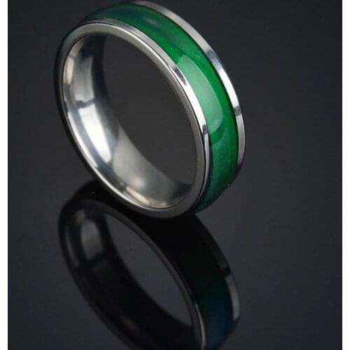 Temperature Changing Color Magic Emotion Feeling Stainless Steel Rings for Women Men Fine Jewelry Feeling Mood Ring bijoux