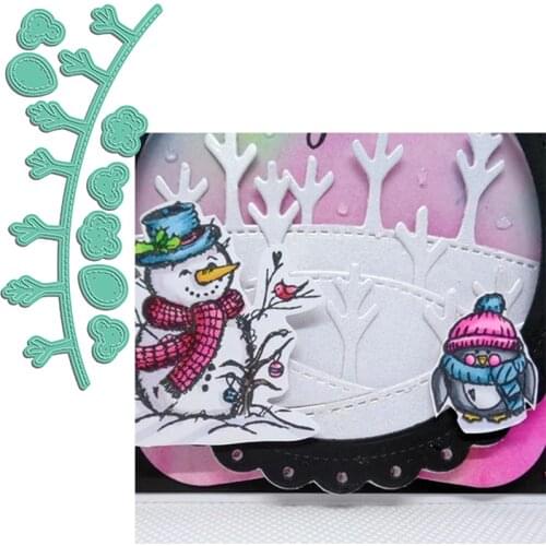 Cute Trees Border Metal Cutting Dies Trees Die Cuts For Card Making 2020