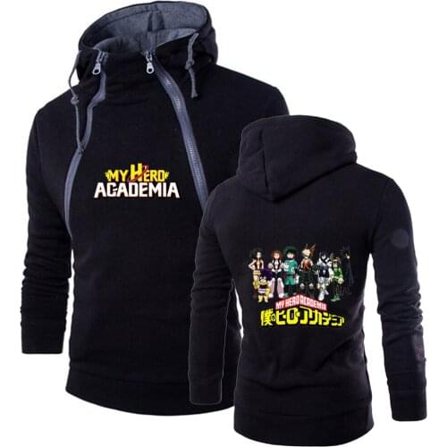 2020 Anime My Hero Academia Leisure Men Pullover Hoodies Brand Hooded Classic Tracksuit Warm Slim Customize Tops Sweatshirts