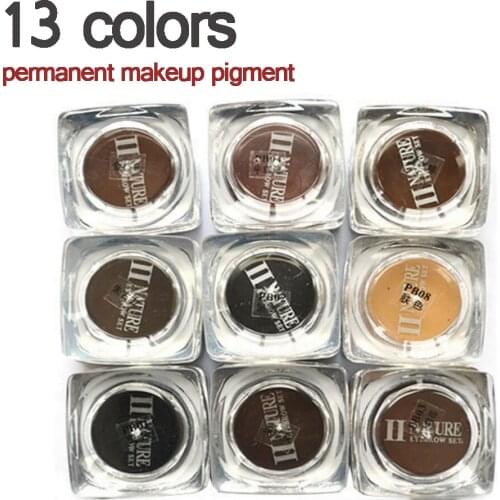 4 Pcs PCD High Quality Permanent Makeup Eyebrow Eyeline Lip Body Art Tattoo Ink Set for Microblading