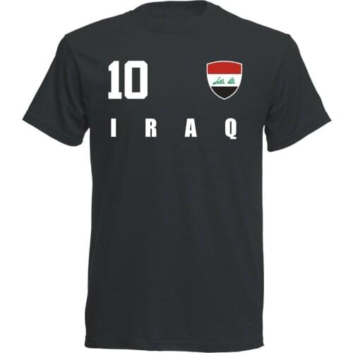 Irak 2019 Kinder T-Shirt Schwarz Trikot Fubball Nr All 10 Sporter Footballer Soccersnew 2019 Funny Print T Shirt Men Hot Brand