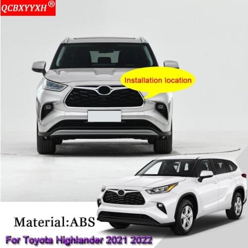 ABS Car Front Grille Hood Engine Cover Trim External Sequins Stickers Auto Accessories For Toyota Highlander Kluger 2021 2022