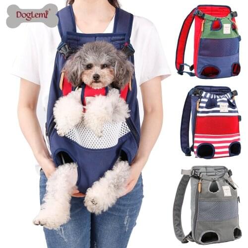 Dog Carrier Legs Out Front Pet Carrier Backpack Adjustable Puppy Cat Small Bag with Shoulder Strap and Sling for Traveling Hiki