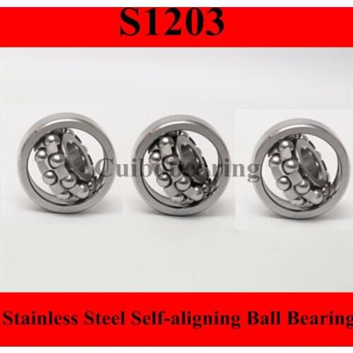 Stainless steel bearings 440 Stainless steel self-aligning ball bearings S1203 Size 17*40*12 Wholesale