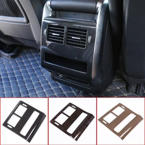 Carbon Fiber Style For Landrover Range Rover Sport 2014-2017 ABS Plastic Rear Row AC Air Outlet Frame Cover Trim Car Accessories