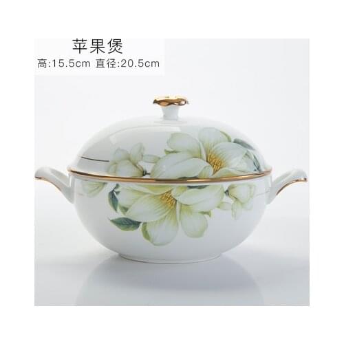 DIY free to match with domestic ceramic bowl plate plate bone china soup pot spoon steak plate high grade tableware