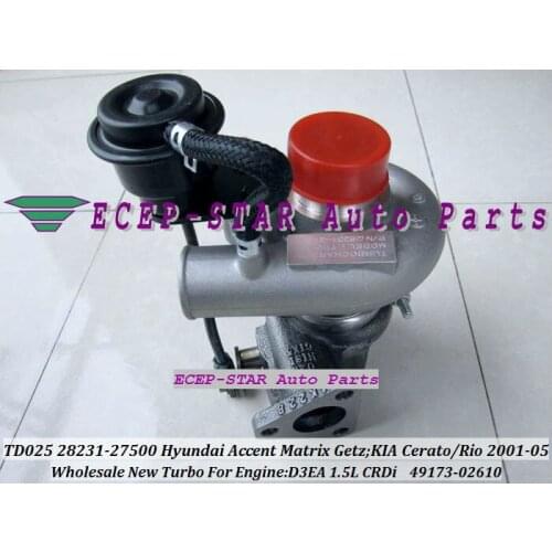 TD025 28231-27500 28231 27500 49173-02620 49173-02610 Turbo For HYUNDAI Accent Getz Matrix For KIA Cerato Rio 01- D3EA 1.5L CRDI