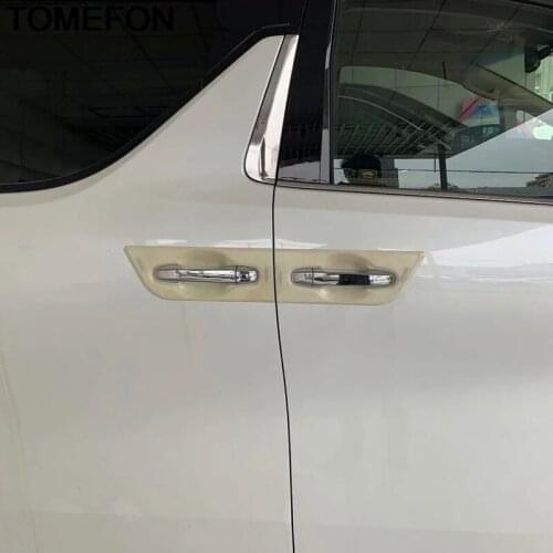 TOMEFON For Toyota Alphard Vellfire 2016 2017 2018 Door Handle Bowl Insert Overlay Panel Cover Trim Exterior Accessories ABS